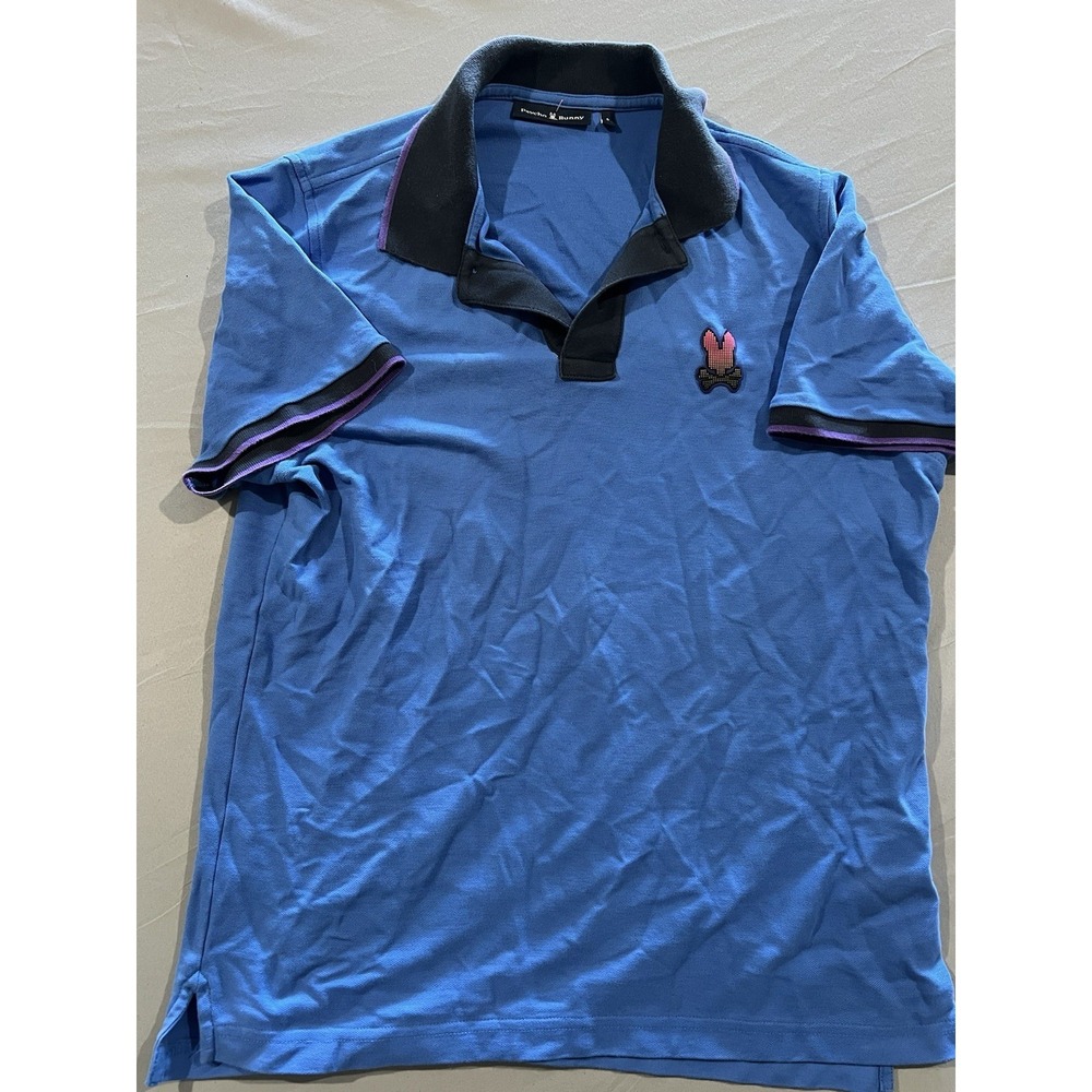 Psycho Bunny Polo Shirt Size 5‎ Medium Blue